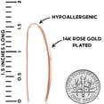 thumbnail image 4 of 14K Gold Plated Bar Dangle Earrings - Hypoallergenic Long Threader Drop Earrings for Women, 4 of 10
