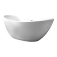 thumbnail image 3 of 75" Streamline N-10200-75FSWH-FM Freestanding Tub and Tray With Internal Drain, 3 of 4