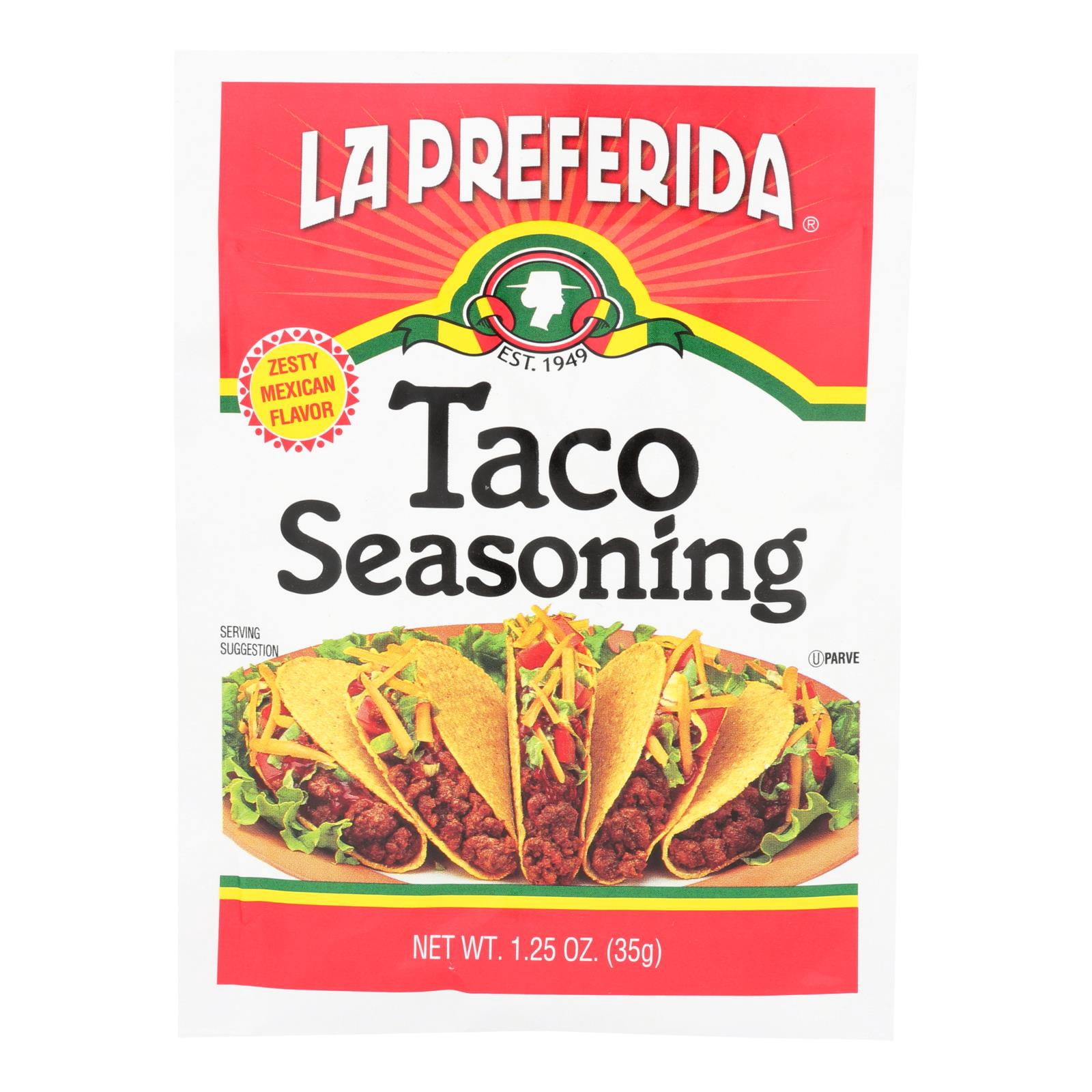 (12 pack) La Preferida Taco Seasoning, 1.25 oz