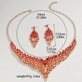 thumbnail image 2 of Sunyuer Wedding Bridal Jewelry Set Crystal Rhinestone Statement Necklace Vintage Collar Necklace Dangle Earrings Set for Women, 2 of 6