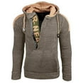 thumbnail image 2 of Herrnalise Men's Jacket Long Sleeve Hoodies Fashion Fall Winter Sweater Loose Large Size Mixed Color Sweater Hooded Pullover SweaterBrown, 2 of 3