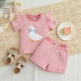 thumbnail image 2 of CAUYDY Toddler Girls Summer Clothes Baby Girl 2-Piece Set Tank Top & Shorts Casual Summer Outfit for Kids 6-9M 12-18M 1T 2T 3T 4T 5T 6T 7T (Sizes 12-18 Months,D01-Red), 2 of 8