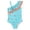 Light Blue, variant on Kids Toddler Girls One Shoulder Swimsuit Ruffled Floral Bathing Suits One Piece Hawaiian Bikini Short Swimwear for 5-12 Years Old