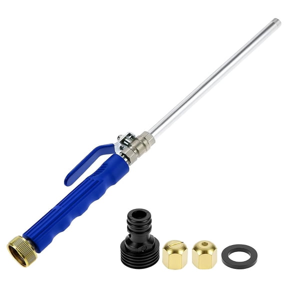 High Pressure Power Washer Water Spray Gun Nozzle Wand Attachment with 2 Spray Tips, Adjustable Watering Sprayer Cleaning Tool