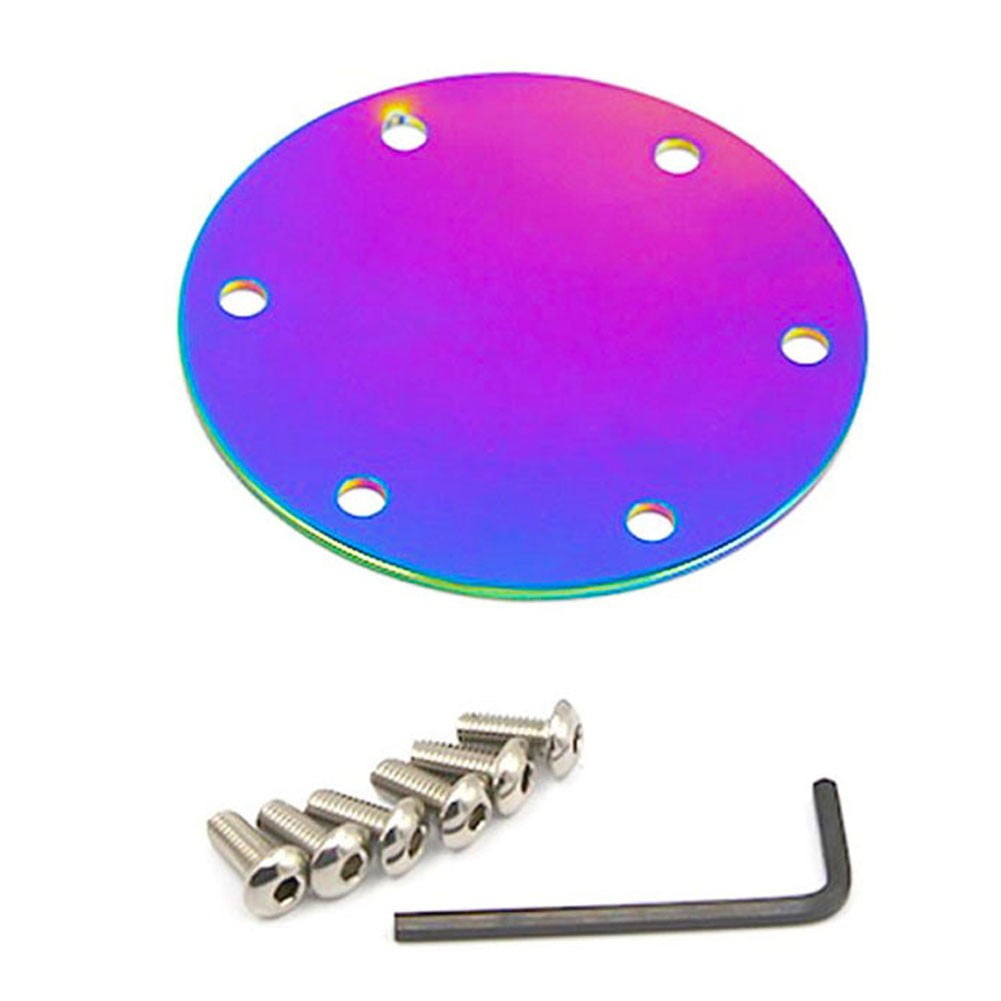 Universal Aluminum 6 Hole Steering Wheel Horn Button Delete Plate Cover