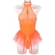 thumbnail image 1 of Falda tutú de malla de cuero de patente de PU sexy europea y americana con cuello colgante y liguero colgante, mono solucionable 3334, 1 of 6