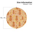 thumbnail image 2 of Pofeuu Pineapples Print Coasters for Drinks, 4Pack PU Leather Coasters, Bar Drink Coasters for Tabletop Protection, Furniture from Damage-Round Shape, 2 of 6