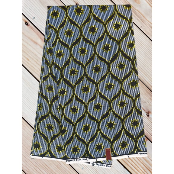 Single 6-yard pcs, African wax print Cotton Fabrics for Sewing Craft DIY Party Dress.