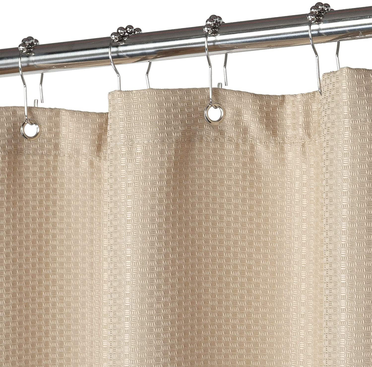Stall Fabric Shower Curtain, Waffle Weave Heavy Weight Shower Curtain
