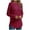 Wine, variant on Long Sleeve Shirts for Women Tunic Loose Crewneck Pullover Curved Hem Tops Casual Basic Tee