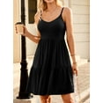 thumbnail image 4 of Sociala V Neck Cami Dresses for Womens Adjustable Strap Summer Dress with Pockets Built-in Bra Vacation Party Dress, 4 of 6