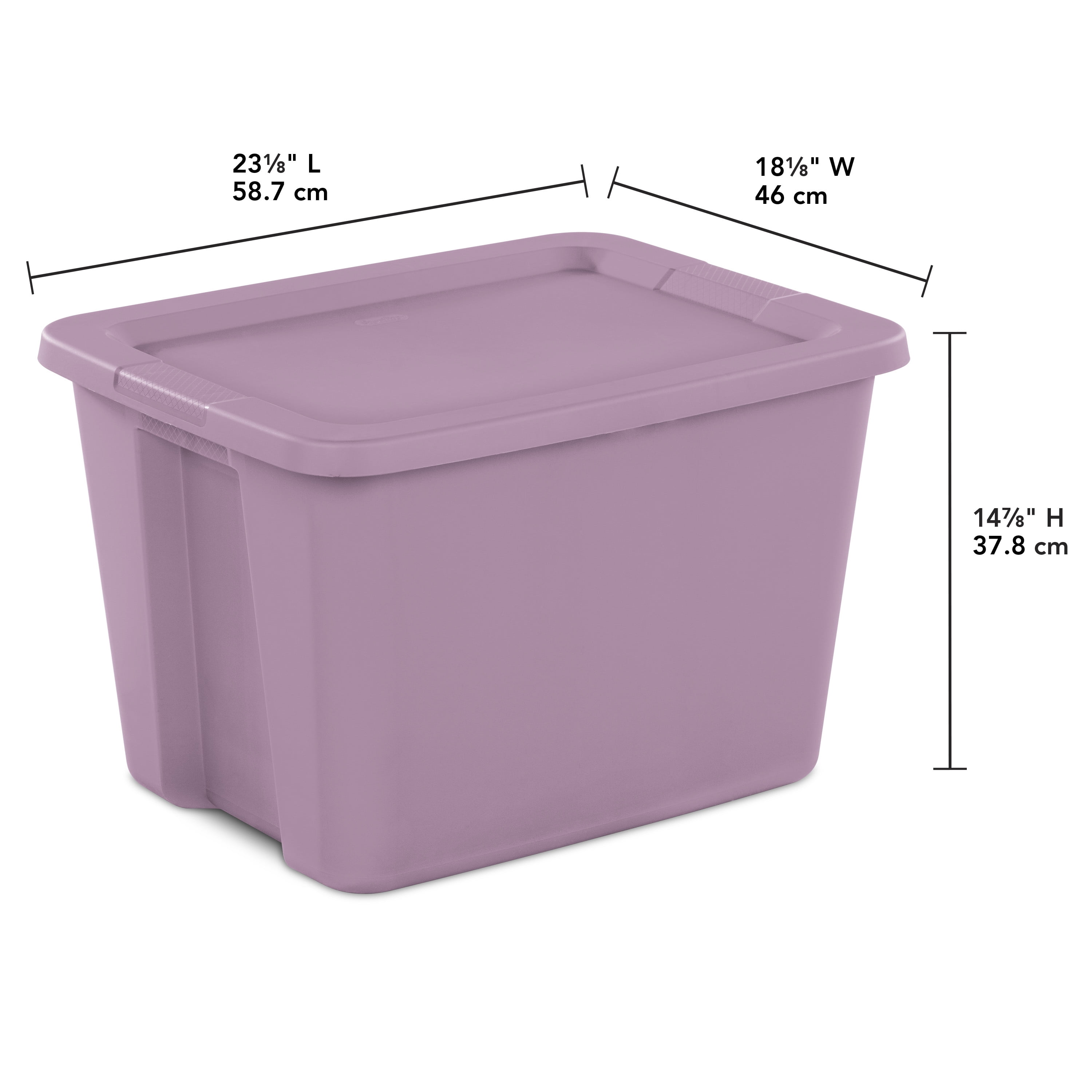 Sterilite 18 Gallon Tote Box Plastic Lilac Bloom Walmart