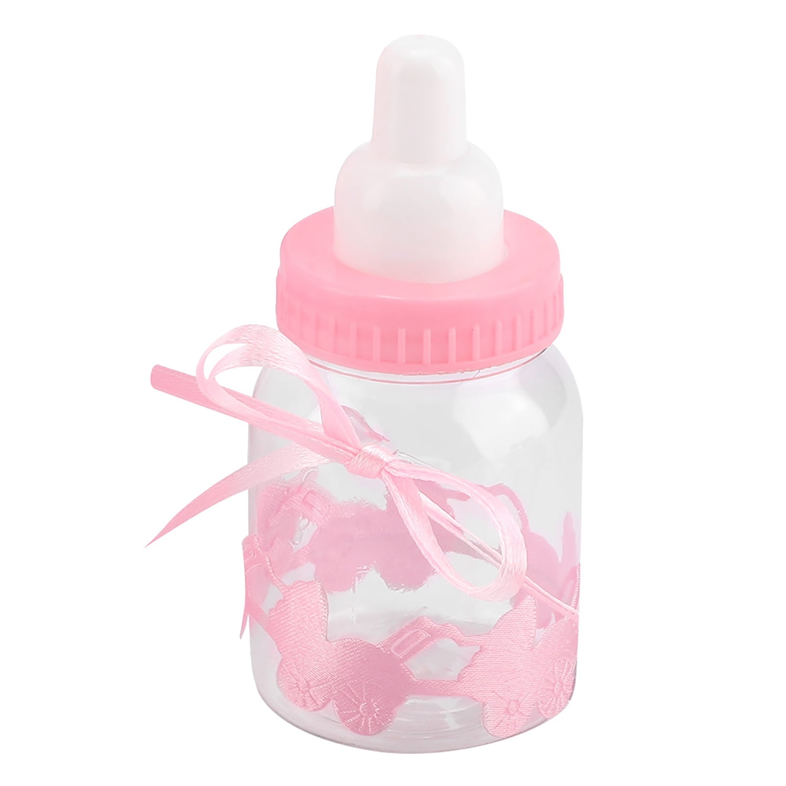 Yajisi 30 Count Cute Baby Feeding Bottle Shape Candy Gift Boxes for Gender Reveal Baby Shower Party Favors, Pink (38cm / 15.0 inches)