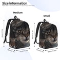 thumbnail image 2 of Disketp Pilot Cat In Vintage Plane Mochila de Lona Estampada, Mochila Escolar de Viaje Ligera para Estudiantes y Portátil-Small, 2 of 5