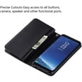 thumbnail image 4 of Wallet Case for Samsung Galaxy S7,Magnetic Handbag Zipper Pocket PU Leather Flip with 9 Card Slots and Wrist Strap Folio TPU Inner Stand Case for Samsung Galaxy S7 - Black, 4 of 14
