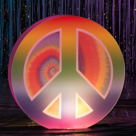 3 ft. 6 in. Through The Decades Lighted Peace Sign