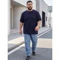 thumbnail image 5 of DARING DIVA Men's Big Tall Mesh Breathable Crew Neck Short Sleeve T-Shirts XL Navy Blue, 5 of 7
