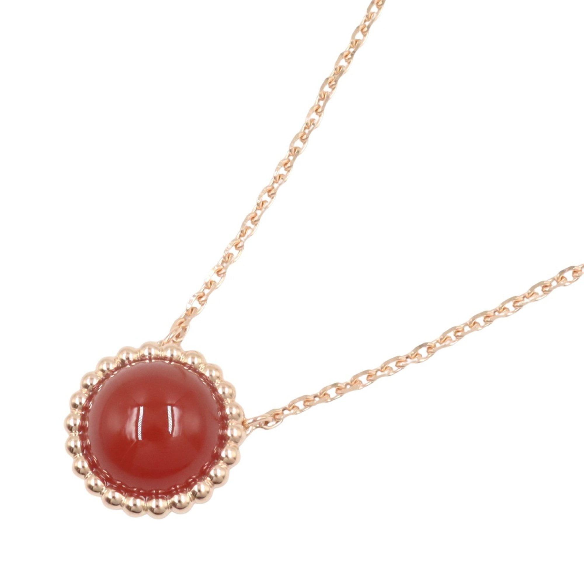 Pre-Owned Van Cleef & Arpels Perle Couleur Necklace, Carnelian 18K Pink Gold,... (Good)