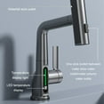 thumbnail image 3 of Maytalsory Liftable Kitchen Faucet With 3 Water Flow Modes For Hotel LED Temperature White, 3 of 6