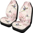 thumbnail image 2 of Xoenoiee Pink Cherry Blossoms Hummingbird Print Front Seat Covers 2 pcs Vehicle Seat Protector Car Seat Covers Fit Most Car Truck SUV or Van, Car Seat Covers, 2 of 6
