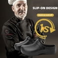 thumbnail image 4 of Men's EVA Kitchen Shoes Chef Clogs, Anti-Slip Work Safety Shoes for Catering, Waterproof Oil-Repellent Non-Slip Restaurant Shoes for Professionals, 4 of 7