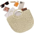 thumbnail image 5 of Kukuzhu Womens Large Straw Beach Bag Woven Tote Bag Top Handle Handbag Purse for Summer, 5 of 5