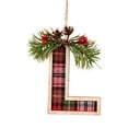 thumbnail image 2 of BingTong 26 Letter Ornaments Christmas Tree Decoration, Initial Christmas Ornaments for Tree Decorations, Xmas Letter Trees Hanging Pendant Xmas Alphabet For DIY Craft Decoration L, 2 of 7