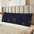 thumbnail image 5 of KLL Copper-Gold Gloss Outline Chrysanthemum Pattern Long Body Pillow Cover,20x60 Body Pillow Cases,Soft Brushed Microfiber Invisible Zipper Design-Pillow core not included, 5 of 7