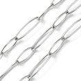 thumbnail image 2 of 304 Stainless Steel 1 roll Tarnish Resistant 304 Stainless Steel Oval Link Chains Soldered with Spool Stainless Steel color 18.5x5x1mm 13x5x1mm 32.81 Feet(10m)/Roll, 2 of 3