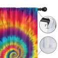 thumbnail image 4 of Blackout Kids Curtains,Colorful Rainbow Tie Dye Spiral Pattern Childrens Insulated Curtains Set Of 2,Bedroom Essentials,Toddler Room Decor 42"x84", 4 of 5