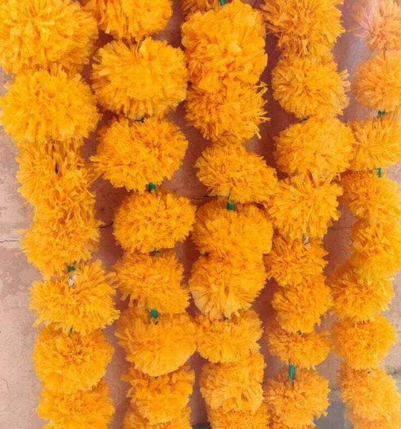 Wholesale Lot Artificial Mango Marigold Garlands Vine Wedding Indian Decoration 