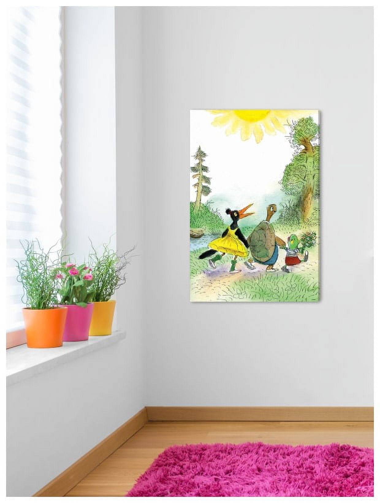 Marmont Hill "Let's Go for a Walk" by Curtis Painting Print on Canvas