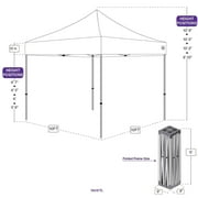 Impact Canopy 10' x 10' Pop-Up Canopy Tent, Mesh Sidewalls, Screen Room, Steel Frame, Gazebo Enclosure, White
