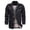 Black, variant on Mens Jackets Breathable Plus Size Jacket Coat with Pocket Long Sleeve Jacket Button Up Hooded Neck Solid Color Black XXXL