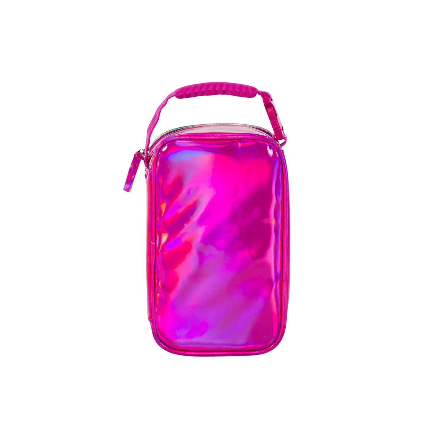 Vertical Insulated Lunch Bag, pink foil