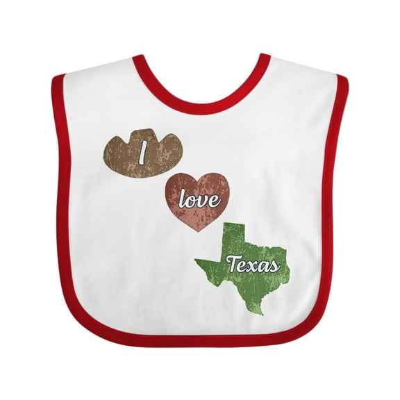 Inktastic I Love Texas Boys or Girls Baby Bib