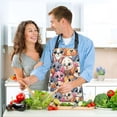 thumbnail image 6 of 5 Pcs Kitchen Set Heat Resistant Oven Mitts and Non-Slip Pot Holders with Adjustable Cooking Apron Cute Dogs Head, 6 of 6