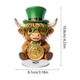 thumbnail image 3 of St Patricks Day Leprechaun Figurines Decorations Irish Shamrock St. Patricks Leprechaun Statue Clover Acrylic Resin Figurine Gifts for Spring Home Indoor Table Desk Shelf Holiday Decor, 3 of 6