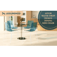 thumbnail image 3 of LeisureMod Modern Dining Chair ABS Plastic Stackable Side Chair Sleek Accent Chair with White Stainless-Steel Legs for Kitchen, Dining Room Astor Series in Transparent Blue, 3 of 11