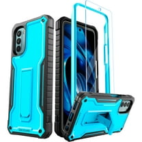 ExoGuard For Moto G 5G 2022 Case, Phone Case with Screen Protector and Kickstand (Blue)