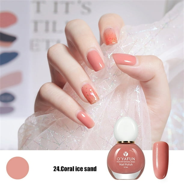 Esmalte de uñas, regalos para mujeres Esmalte de uñas mate Esmalte de uñas mate de secado rápido y blanqueador sin horneado de larga duración 12ML Pegatinas para uñas