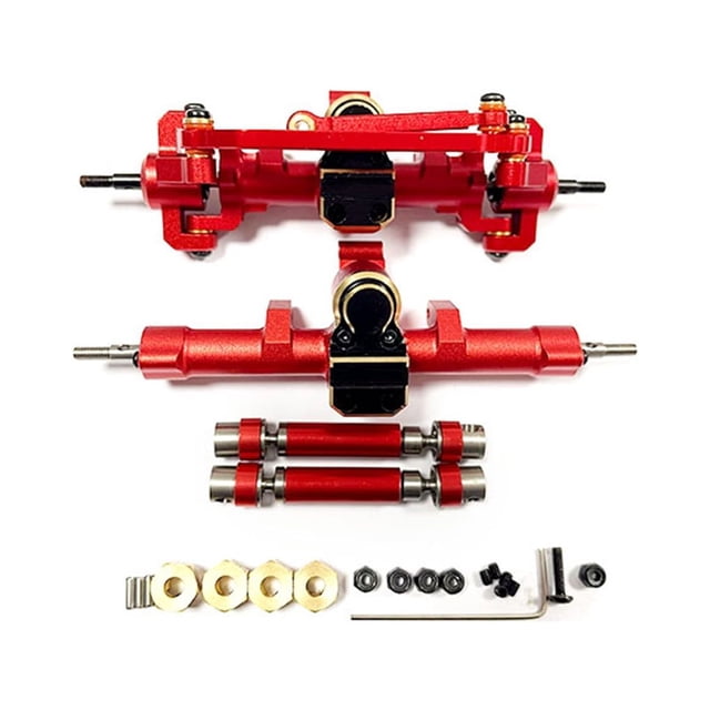 Xingzhi Alloy Front Rear Axle Driving Shaft For 1/24 RGT FTX ECX Barrage Enhanced All-metal Worm Gear Axle For 1/24 RGT FTX ECX Red 1Set