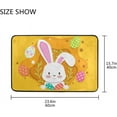 thumbnail image 7 of GZHJMY Easter Rabbit Door mat Non Slip Floor Door Rug, Soft Floor Mat for Kitchen Garden Bedroom Indoor Outdoor Entrance Home Holiday Decoration 23.6" x15.7", 7 of 7