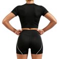 thumbnail image 2 of KOFUBOKE Workout Sets for Women 2 Piece, Slim Fit Summer Pilates Outfits with Short Sleeve Top and High Waist Hip Lifting Shorts for Gym, Yoga & Daily Wear, 2 of 7