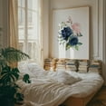 thumbnail image 4 of Navy and Blush Flowers, Watercolor Flowers, Roses, Greenery, Girl Nursery - Illustration Unframed Wall Art Print 8 x 10 inches, 4 of 12