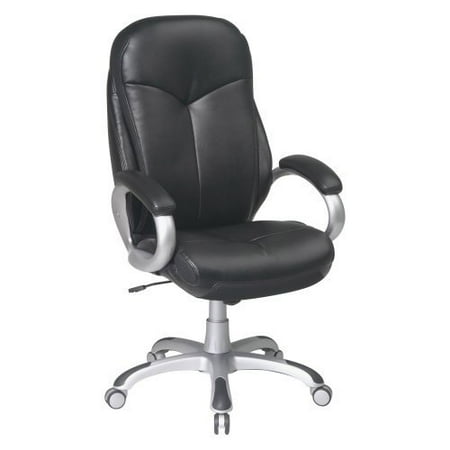 Office Star Executive High Back Eco Leather Chair with Locking Tilt Control