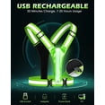 thumbnail image 4 of Chaleco reflectante LED Zacro recargable de alta visibilidad verde, 4 of 7