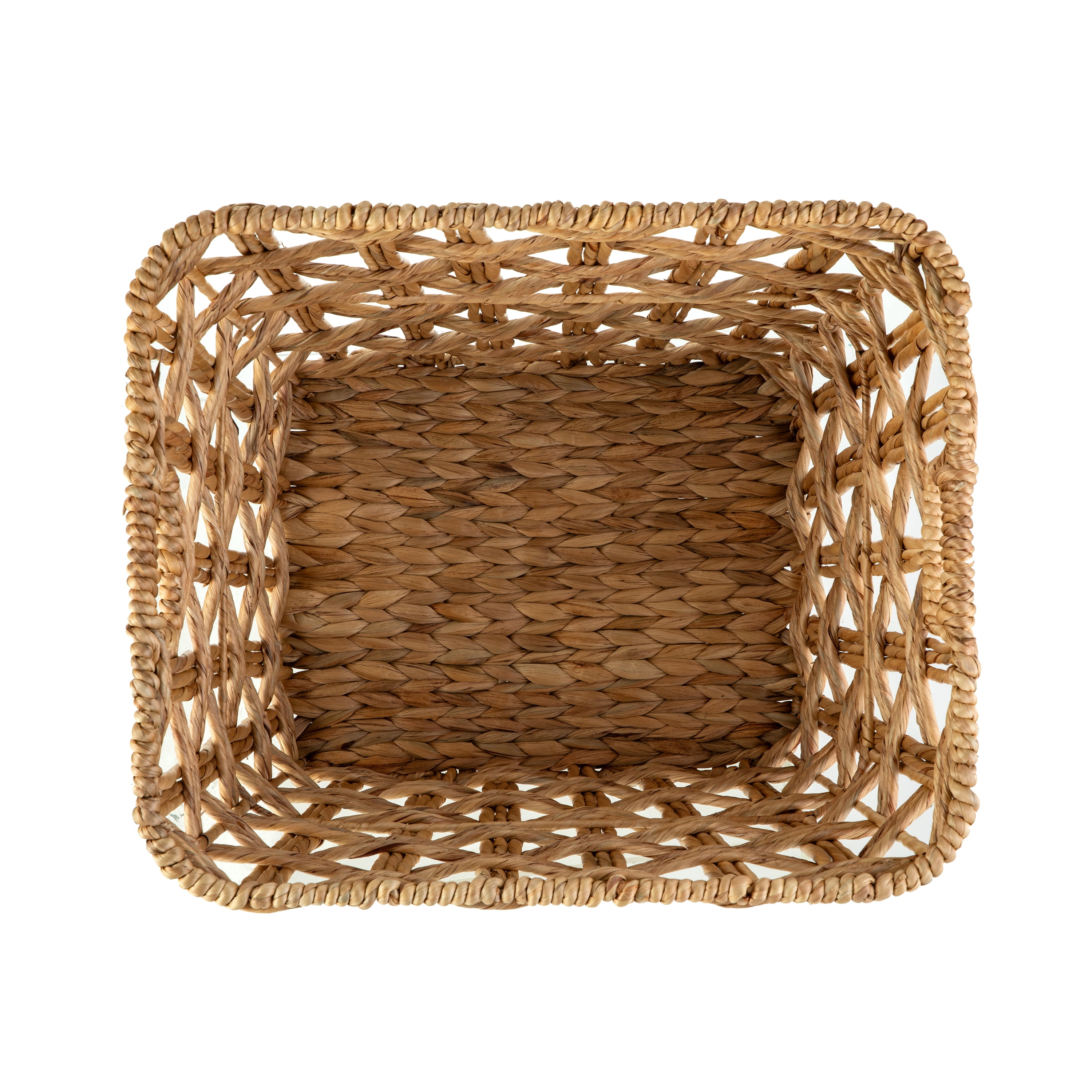 Better Homes & Gardens Extra Large Hyacinth Twist Storage Basket with Handles