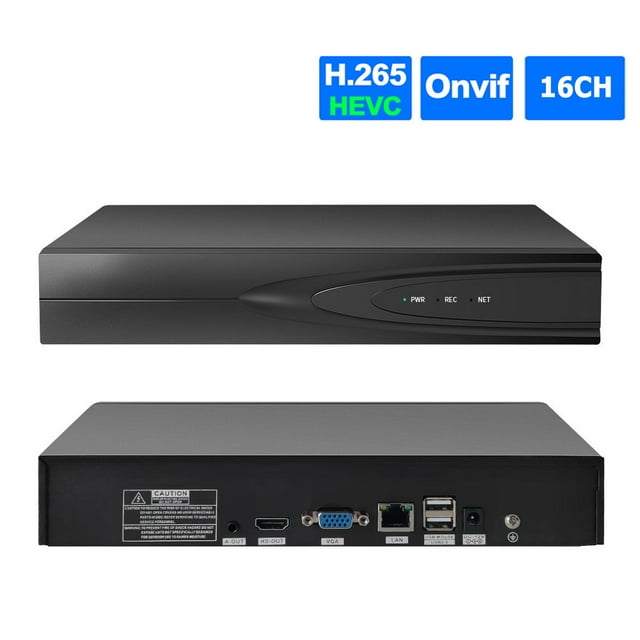 Grabador de video en red Irfora Grabador de video en red NVR de 16 canales 1080P compatible con sistema de vigilancia de seguridad CCTV (disco duro no incluido) Irfora Grabador de video en red