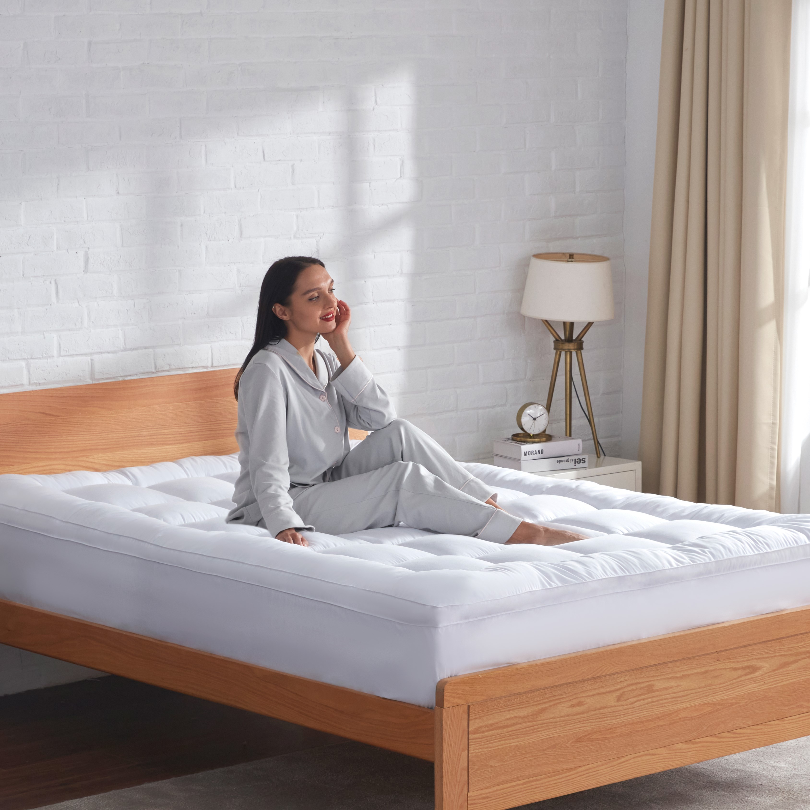 Bdeus Extra Thick Mattress Topper, Twin, with Cooling Pad photo 7
